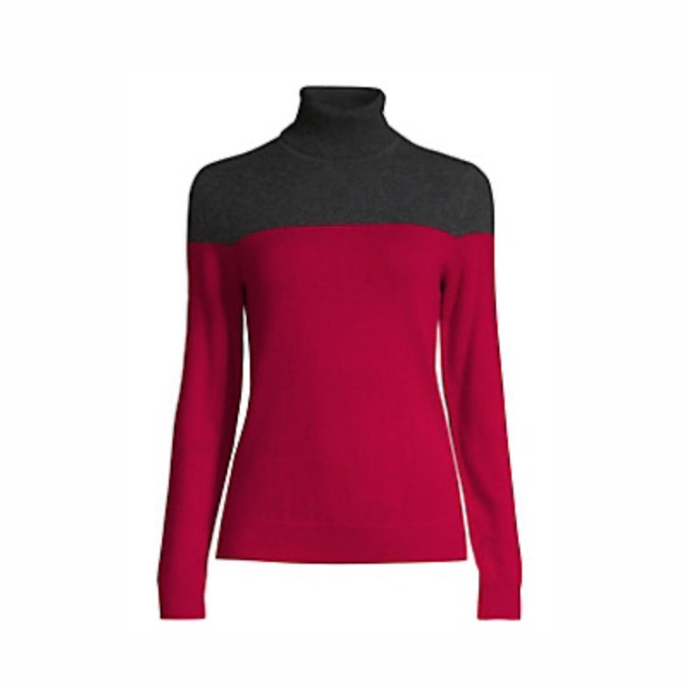 Lord & Taylor Colorblock Cashmere Sweater